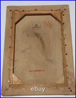 LEONARDO DA VINCI OIL ON CANVAS PAINTING Signed And Stamped Vtg Art