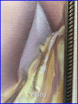 LEO JANSEN Nude Woman -Large Oil Painting, Framed, signed front and back