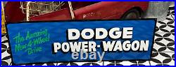 LG 36 HAND Painted Metal VINTAGE DODGE POWER WAGON 4x4 Truck Garage Shop SIGN