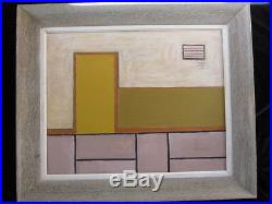 LISTED ARTIST painting ABSTRACT modernist UNFRAMED Dr. BENJAMIN L. Gross VINTAGE