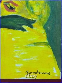 LUDWIG BEMELMANS oil painting on canvas, vtg stamped signed