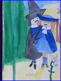 LUDWIG BEMELMANS oil painting on canvas, vtg stamped signed
