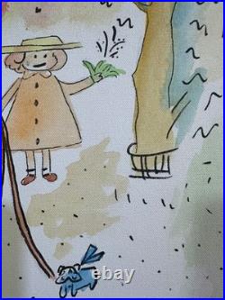 LUDWIG BEMELMANS oil painting on canvas, vtg stamped signed