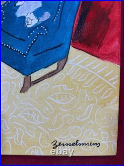 LUDWIG BEMELMANS oil painting on canvas, vtg stamped signed