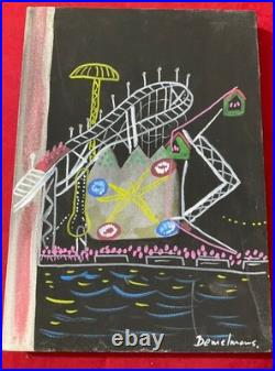 LUDWIG BEMELMANS painting oil on canvas signed stamped vintage