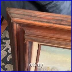 L Garcia Vintage Oil Painting On Wood Panel Signed American Artist 32x 26