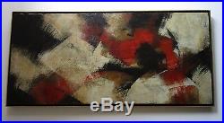 Large 1960's Abstract Expresssionism Painting Non Objective Modernism Signed Vtg