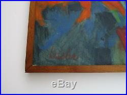 Large Figural Kessler Painting Abstract Expressionism Vtg Impressionist Woman