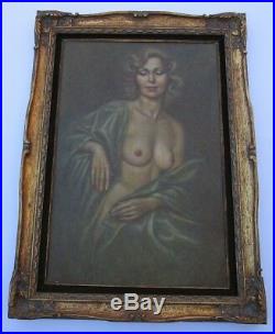 Large Finest Irene Spencer Original Oil Painting Nude Female Woman Model Vintage