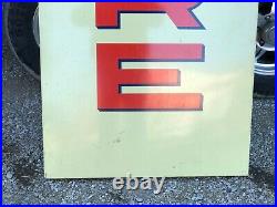 Large ORIGINAL 1967 Vintage TRUE VALUE HARDWARE Sign OLD Vertical 10' TALL Store