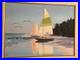 Large Original VNTG painting Of Sailboats On A Beach Signed By Kidd