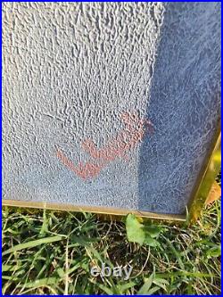 Large Signed Lee Reynolds Vintage Abstract Painting on Canvas