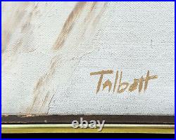 Large Talbott Signed Vintage Abstract Painting MID Century Original Flight 7 Art
