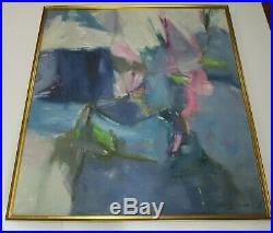 Large Vintage 1960's To 1970's Abstract Expressionism Painting Modernist Signed