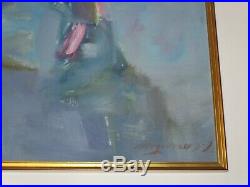 Large Vintage 1960's To 1970's Abstract Expressionism Painting Modernist Signed