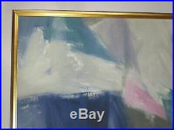 Large Vintage 1960's To 1970's Abstract Expressionism Painting Modernist Signed