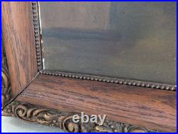 Large Vintage European Interior Oil Painting Signed R Quin Framed 35x30 Original