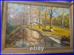 Large Vintage Manning'Home And Landscape Scene Oil Painting Signed/Framed Large Vintage Manning'Home And Landscape Scene Oil Painting Signed/Framed