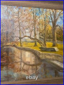 Large Vintage Manning'Home And Landscape Scene Oil Painting Signed/Framed Large Vintage Manning'Home And Landscape Scene Oil Painting Signed/Framed