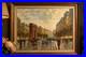 Large Vintage Paris Boulevard Oil Painting Signed Antoine Blanchard French Style