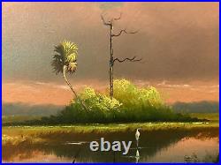 Lem Newton, Oil on Upson Board, Vintage Highwaymen Painting