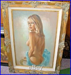 Leo Jansen Original Painting Signed Front & Back Look at those Eyes