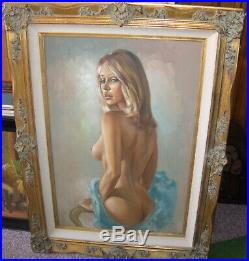 Leo Jansen Original Painting Signed Front & Back Look at those Eyes