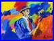 Leroy neiman painting watercolor, oil on canvas signed stamped vintage