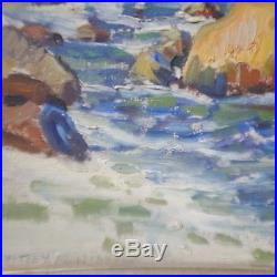 Listed Whitney Myron Hubbard (1875-1965) Oil Seascape Signed, Dated 1922