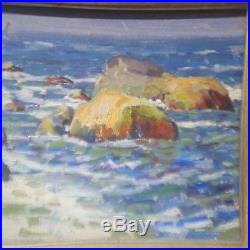 Listed Whitney Myron Hubbard (1875-1965) Oil Seascape Signed, Dated 1922