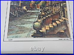 Lot 3 Fine Art Watercolor Painting Gdansk Signed Vintage France Wall Waterfall