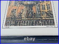 Lot 3 Fine Art Watercolor Painting Gdansk Signed Vintage France Wall Waterfall