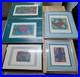 Lot Of 5 VTG Aboriginal Acrylic Marker Dot Paintings Signed Walker'95 E6