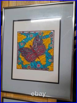 Lot Of 5 VTG Aboriginal Acrylic Marker Dot Paintings Signed Walker'95 E6
