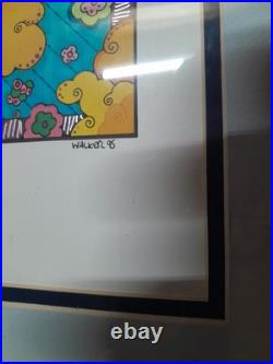Lot Of 5 VTG Aboriginal Acrylic Marker Dot Paintings Signed Walker'95 E6