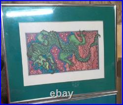 Lot Of 5 VTG Aboriginal Acrylic Marker Dot Paintings Signed Walker'95 E6
