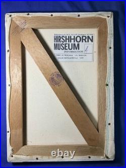 Louisa Matthíasdóttir oil painting on canvas, vtg stamped signed