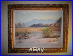 Lovely Vintage California Plein Air Impressionism Desert Landscape Oil Painting