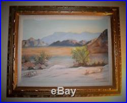 Lovely Vintage California Plein Air Impressionism Desert Landscape Oil Painting