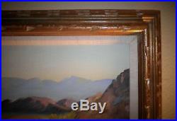 Lovely Vintage California Plein Air Impressionism Desert Landscape Oil Painting