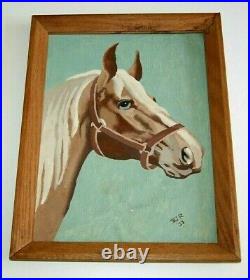 Lovely Vintage Original Signed Horse Painting Estate Find 1953