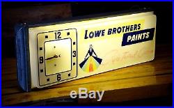 Lowe Brothers Paints Vintage Countryman Co. Lighted Advertising Sign & Clock