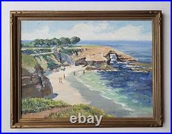 Lynn Winans Vintage Early California La Jolla Cove Plein Air Oil Painting Signed