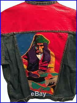 MALCOLM FURLOW Original Acrylic Painting on Vintage Jean Jacket Signed