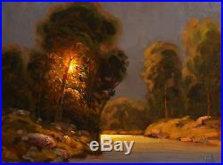 MAX COLE original oil painting landscape signed antique vintage impressionist 96