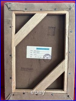 MAX ERNST oil painting on canvas, vtg stamped signed