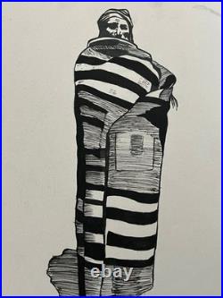 MAYNARD DIXON drawing and painting on old paper signed stamped vintage