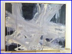 MID CENTURY VINTAGE ABSTRACT EXPRESSIONIST ACTION PAINTING New York Signed 1979