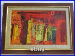 MID Century Modern Painting Abstract Expressionism Vintage 1950's Mystery Artist