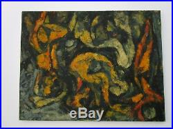 MID Century Painting Abstract Expressionism Large Non Objective Unsigned Vintage